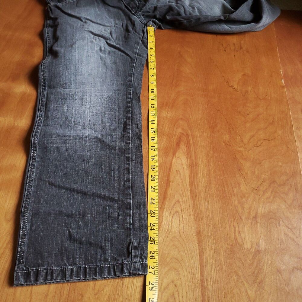 Southpole 4180 Jeans Mens 32x27 Black Fade Baggy Y2K Hip Hop Grunge Skater - Picture 13 of 15